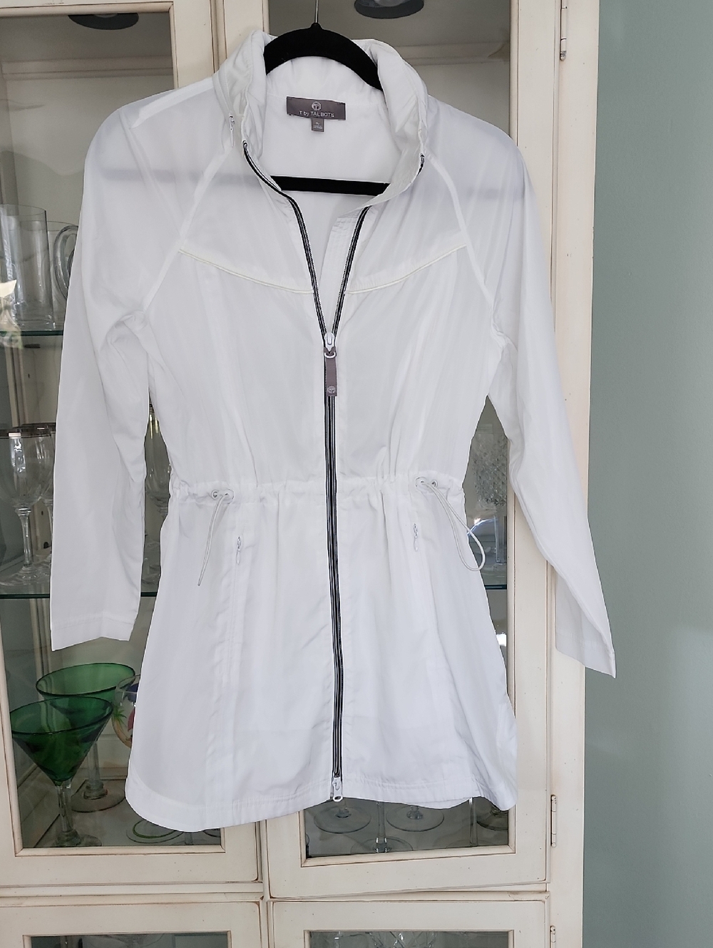 T by Talbots White Jacket with Black Trim